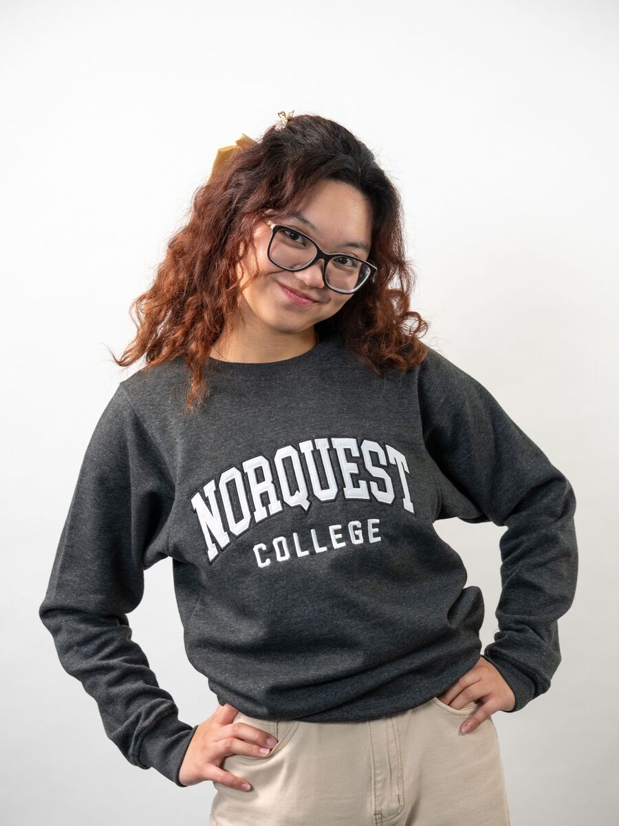 Nqc Charcoal Varsity Crewneck