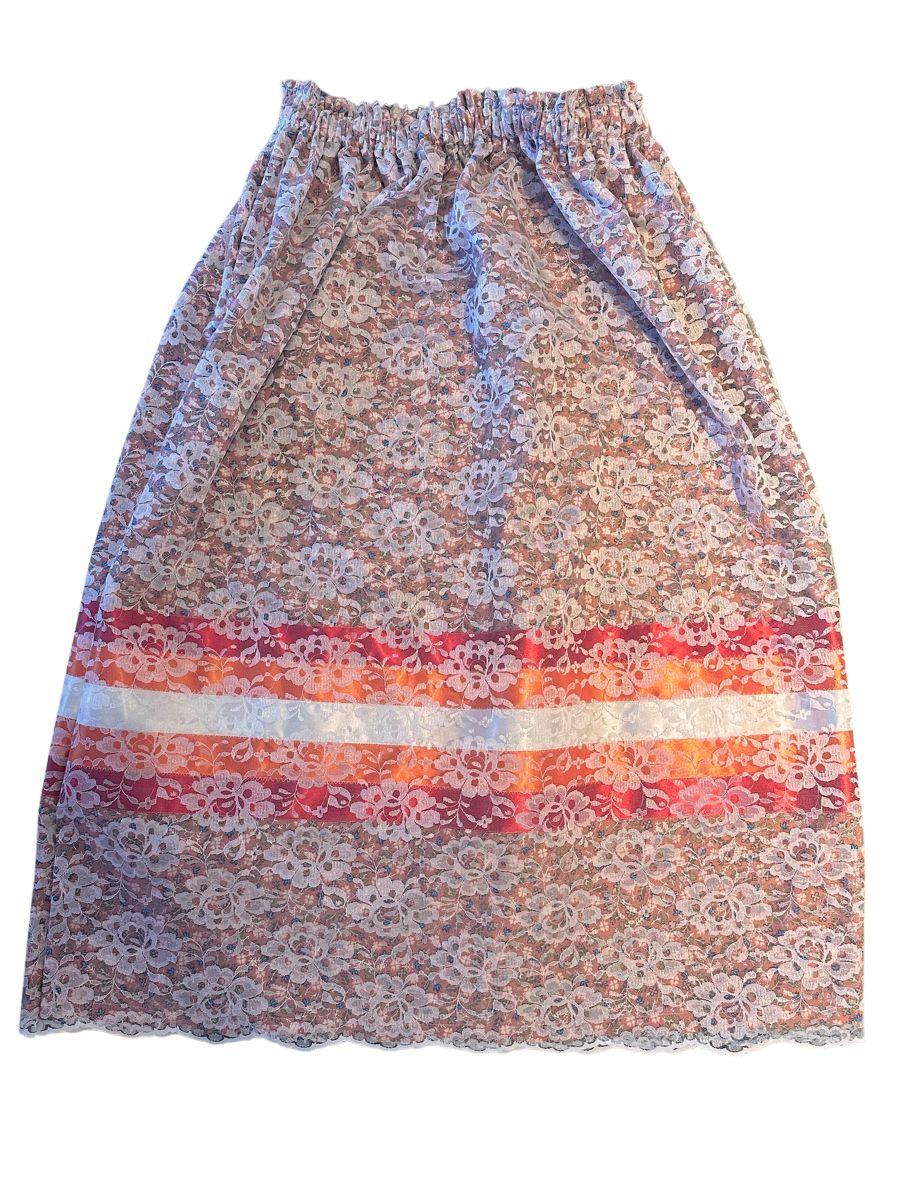 Adult Lace Overlay Ribbon Skirt