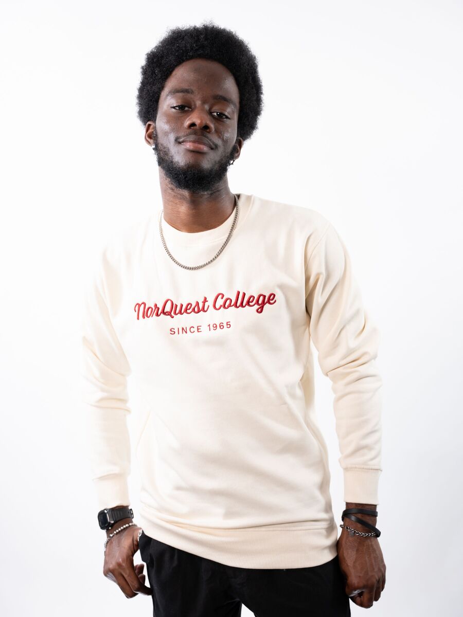 Nqc Cream Cursive Crewneck